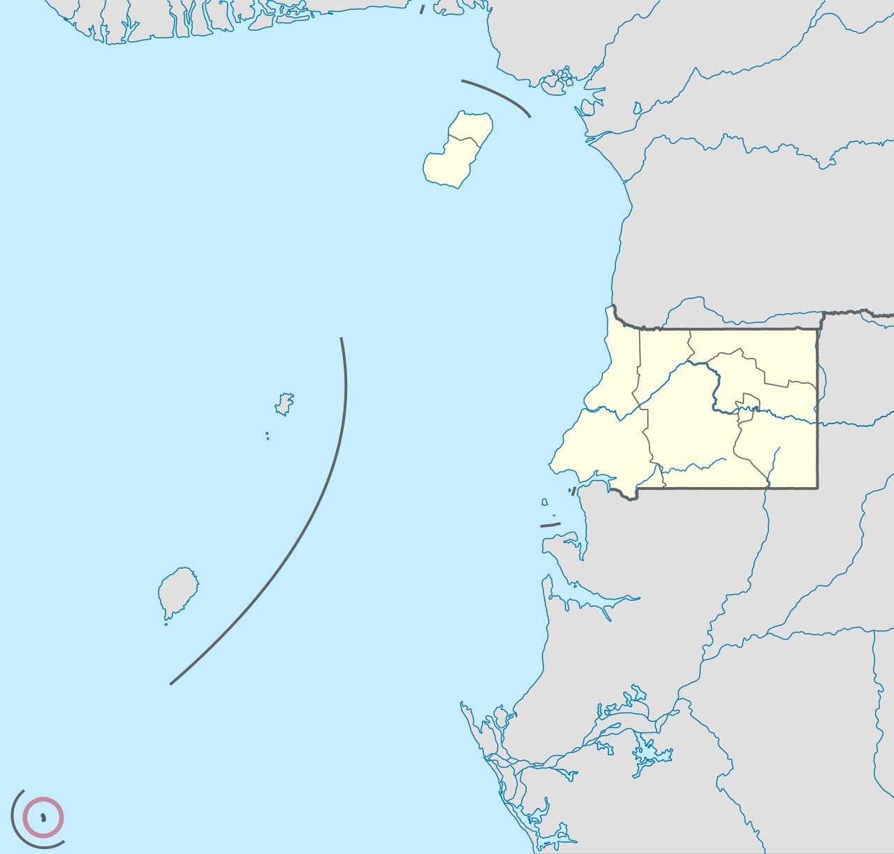 The small volcanic island of Annobón rising out of the South Atlantic Ocean
