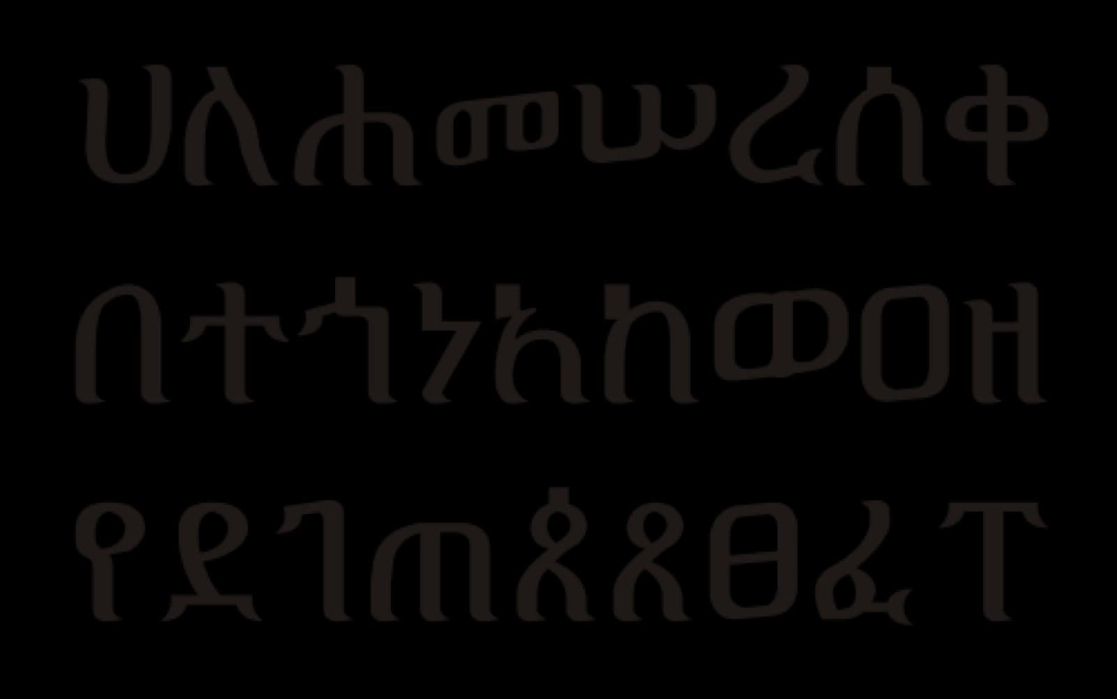 Letters of the Ge'ez script - the ancient Ethiopian alphabet used to write the calendar's month names