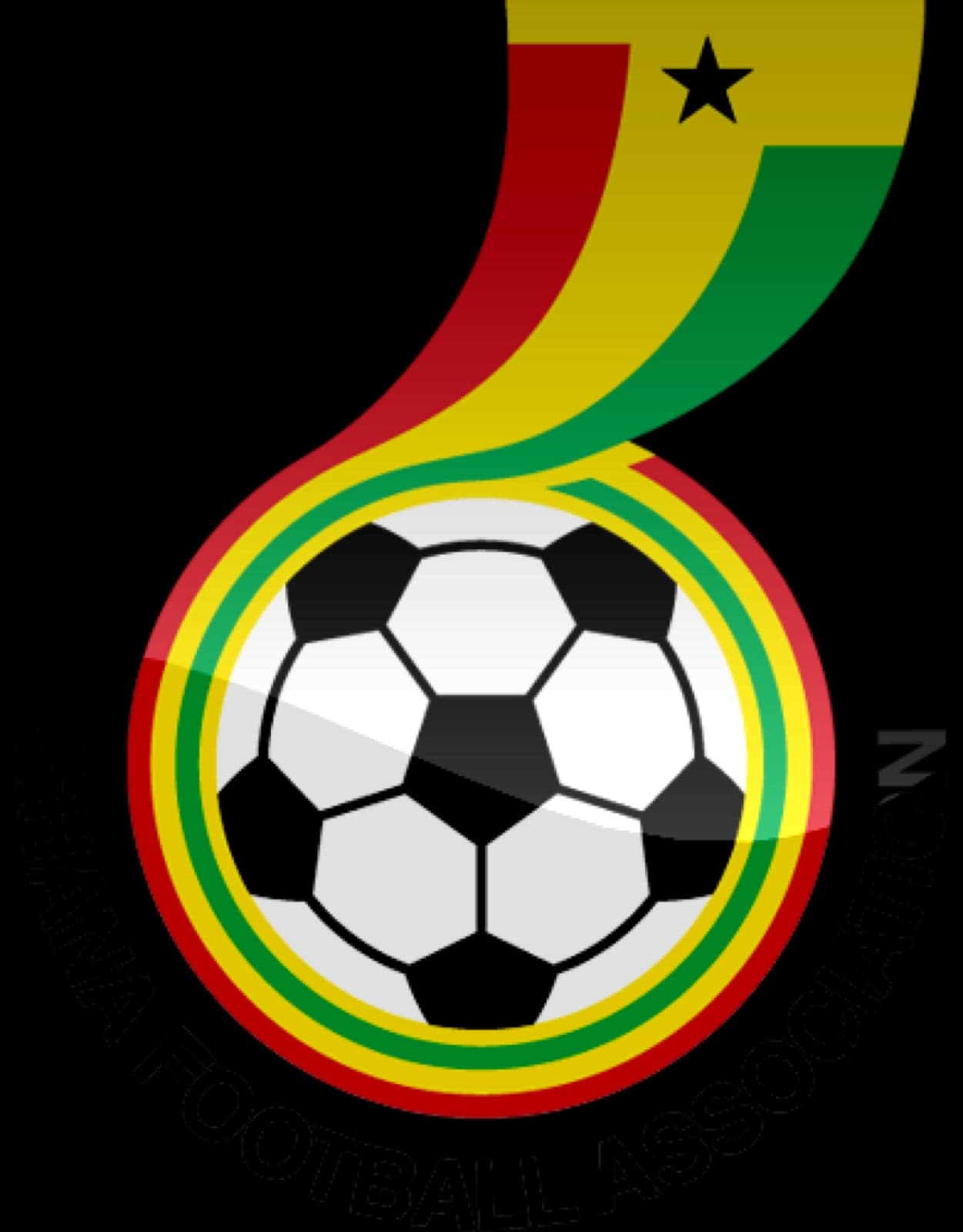 A football on a grassy pitch in Ghana