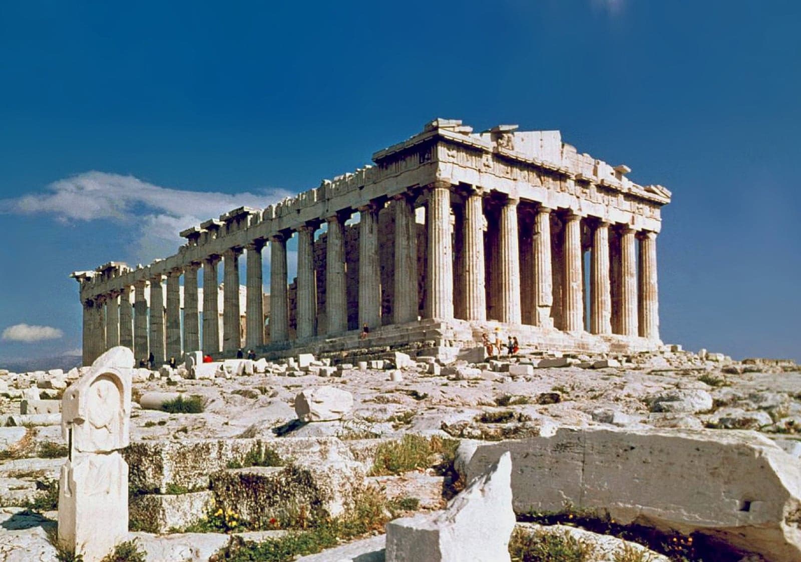 The Parthenon temple on the Acropolis hill in Athens