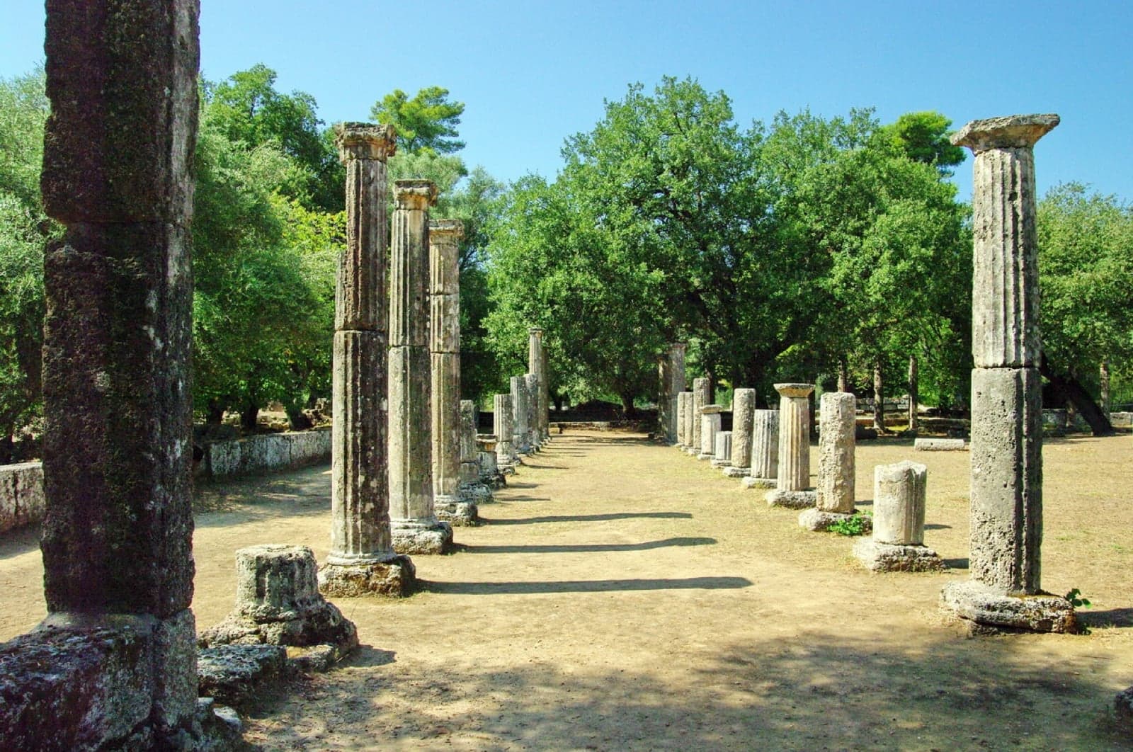 The ancient stadium at Olympia in Greece, where the first Olympic Games were held