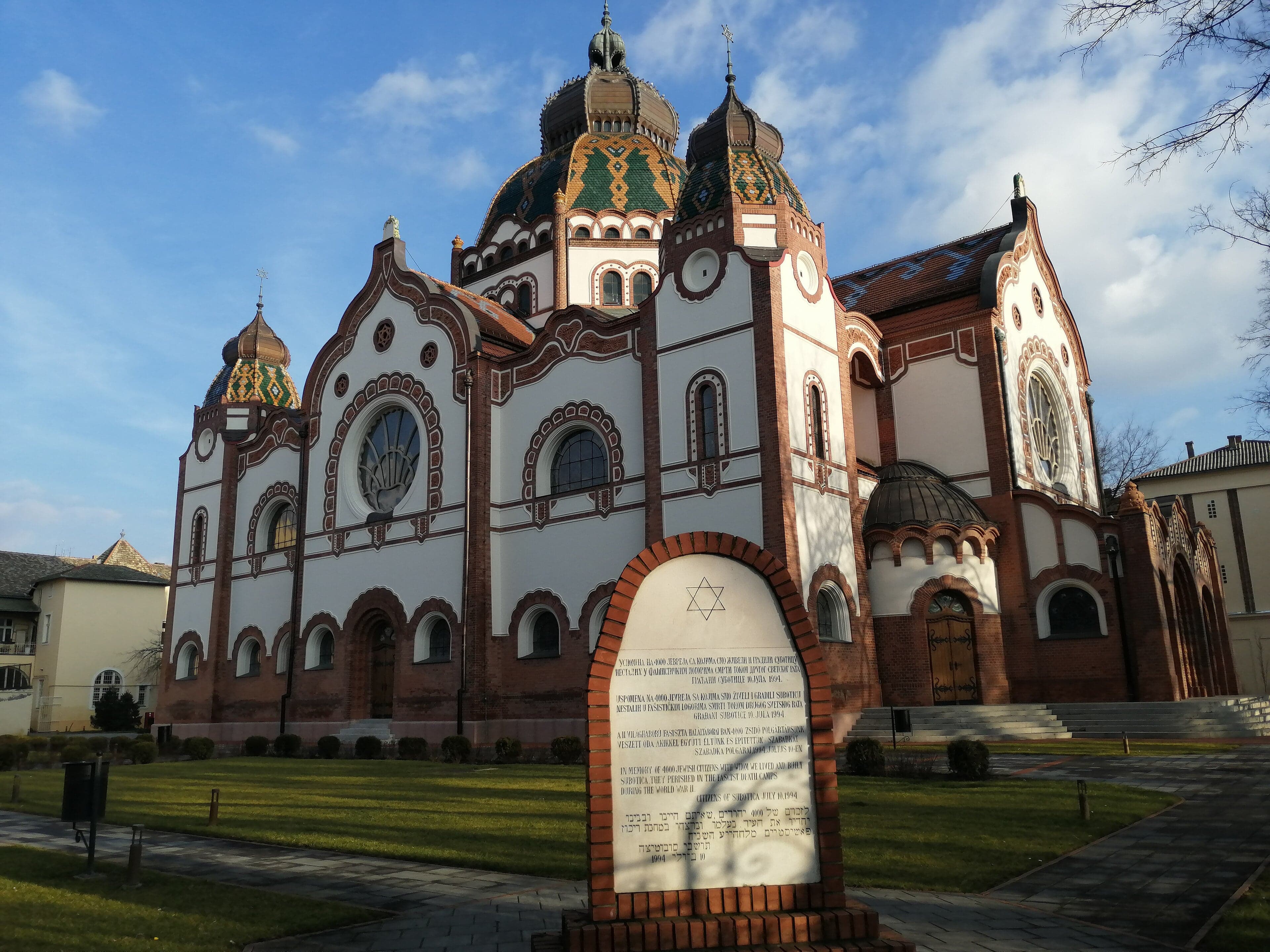 The colourful city hall of Subotica with bright tiled roof