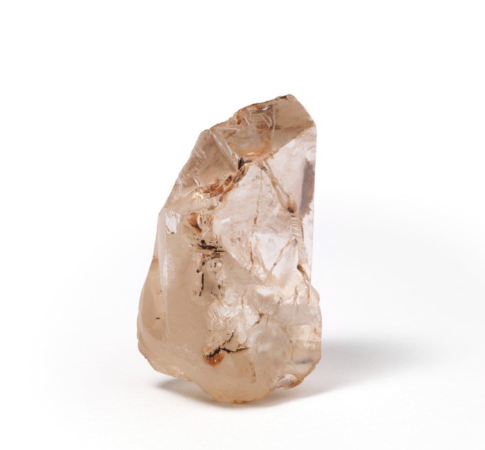 A rough, uncut diamond crystal