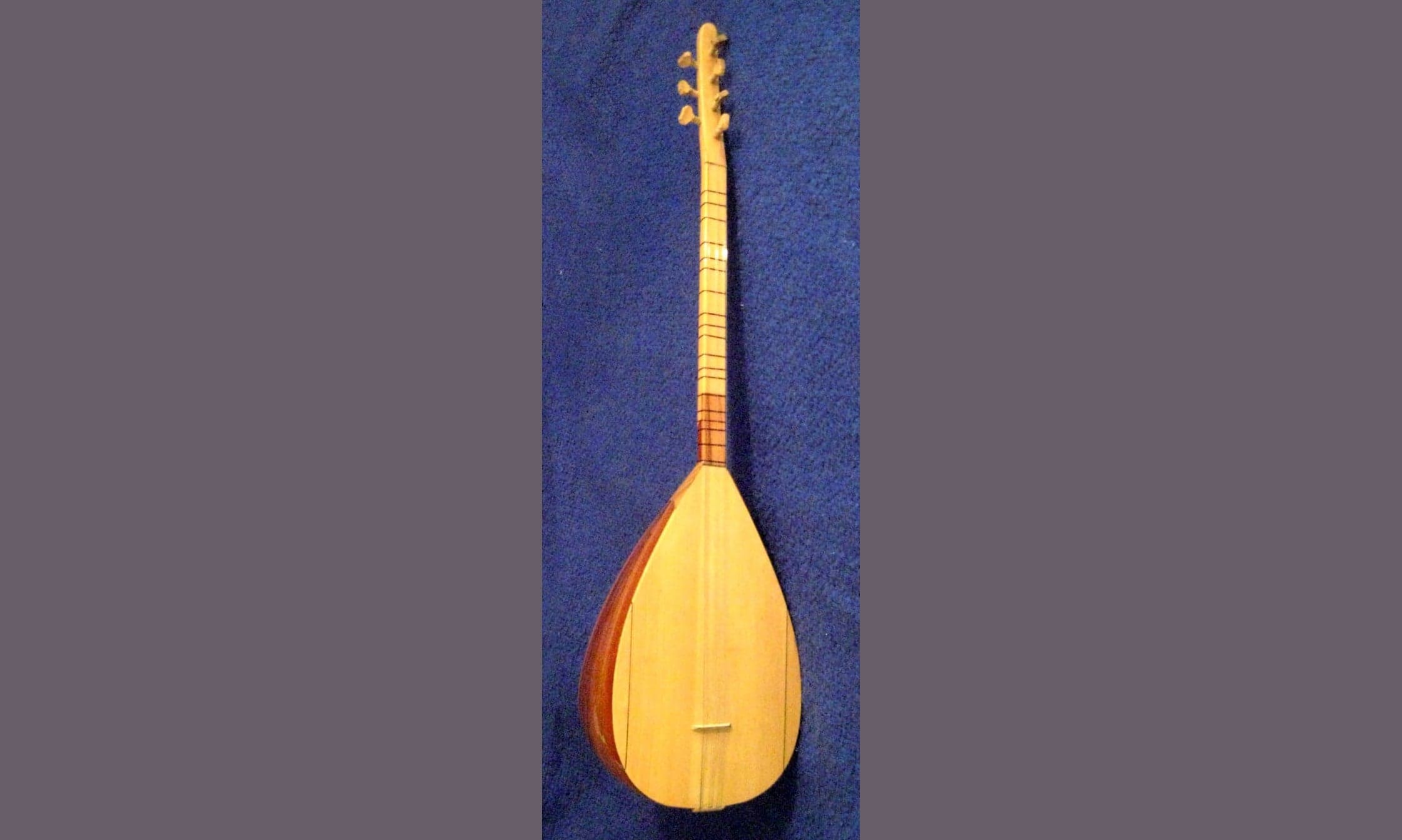 A traditional Turkish saz, a long-necked stringed instrument
