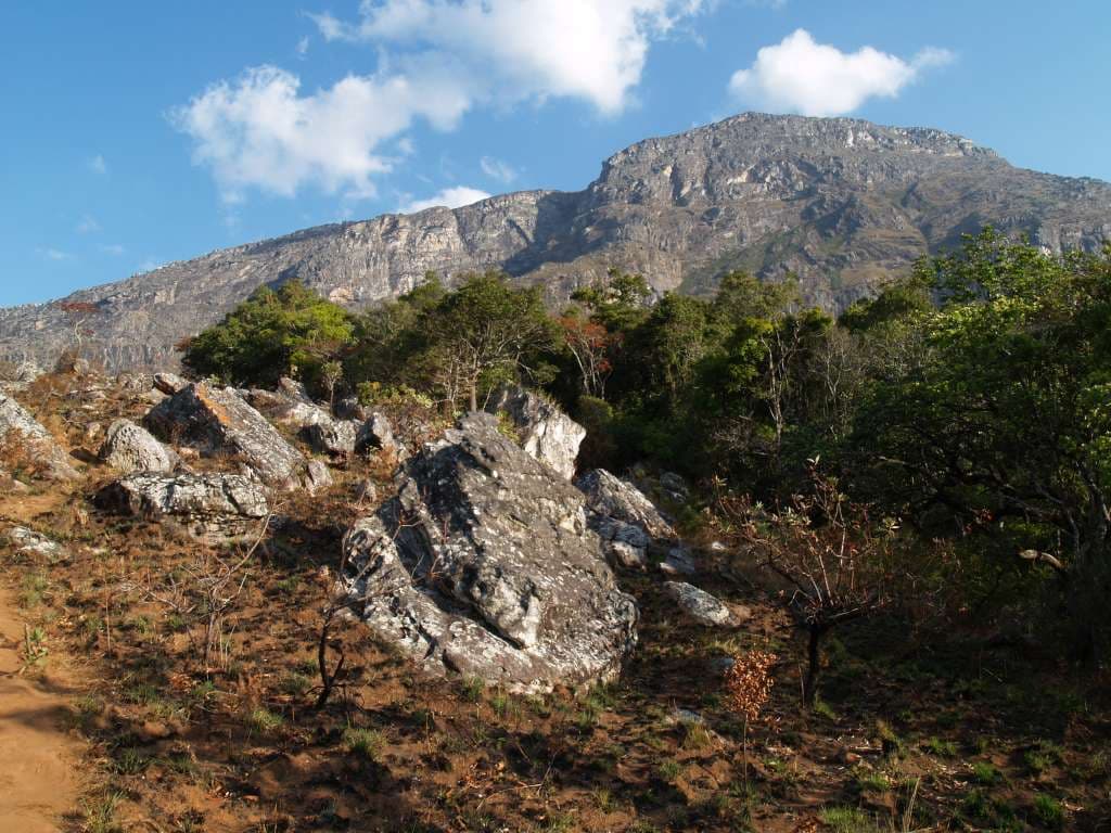 Rolling green mountains and mist in Zimbabwe's Eastern Highlands