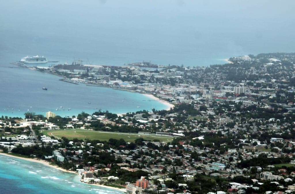 The old cannon-lined parade ground of the Bridgetown Garrison in Barbados