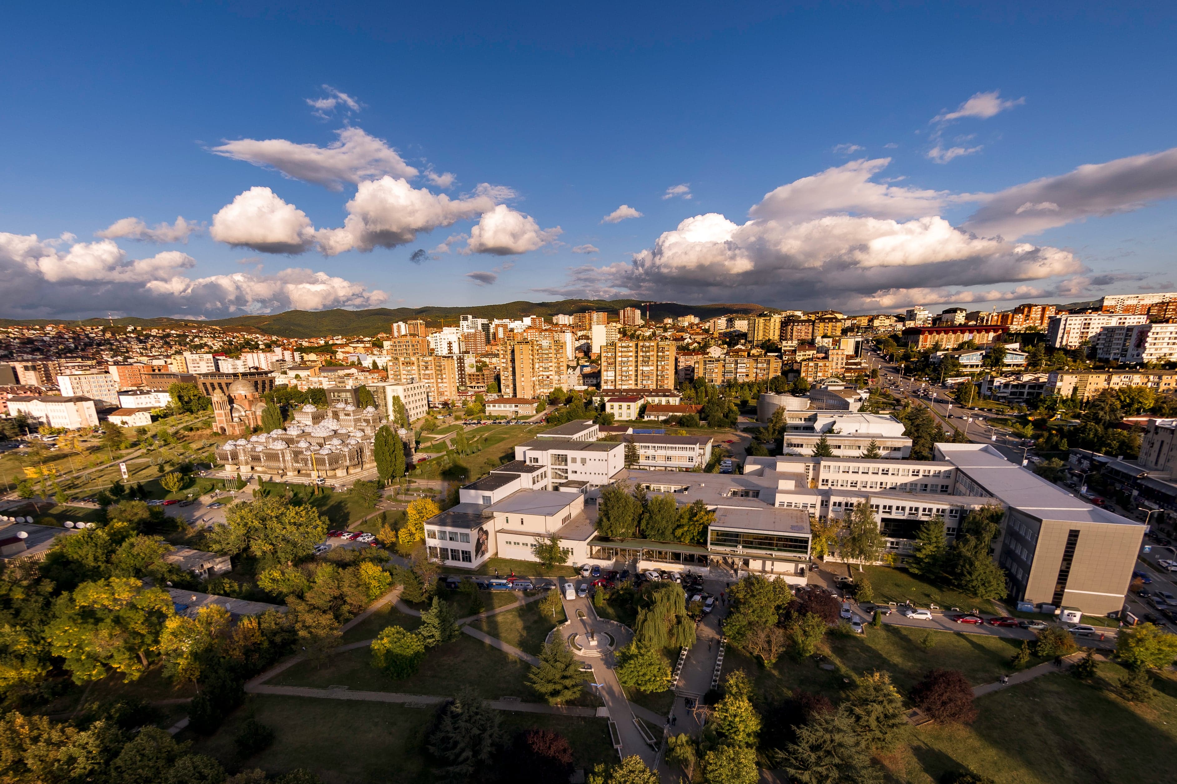 The colourful streets and cafés of central Pristina