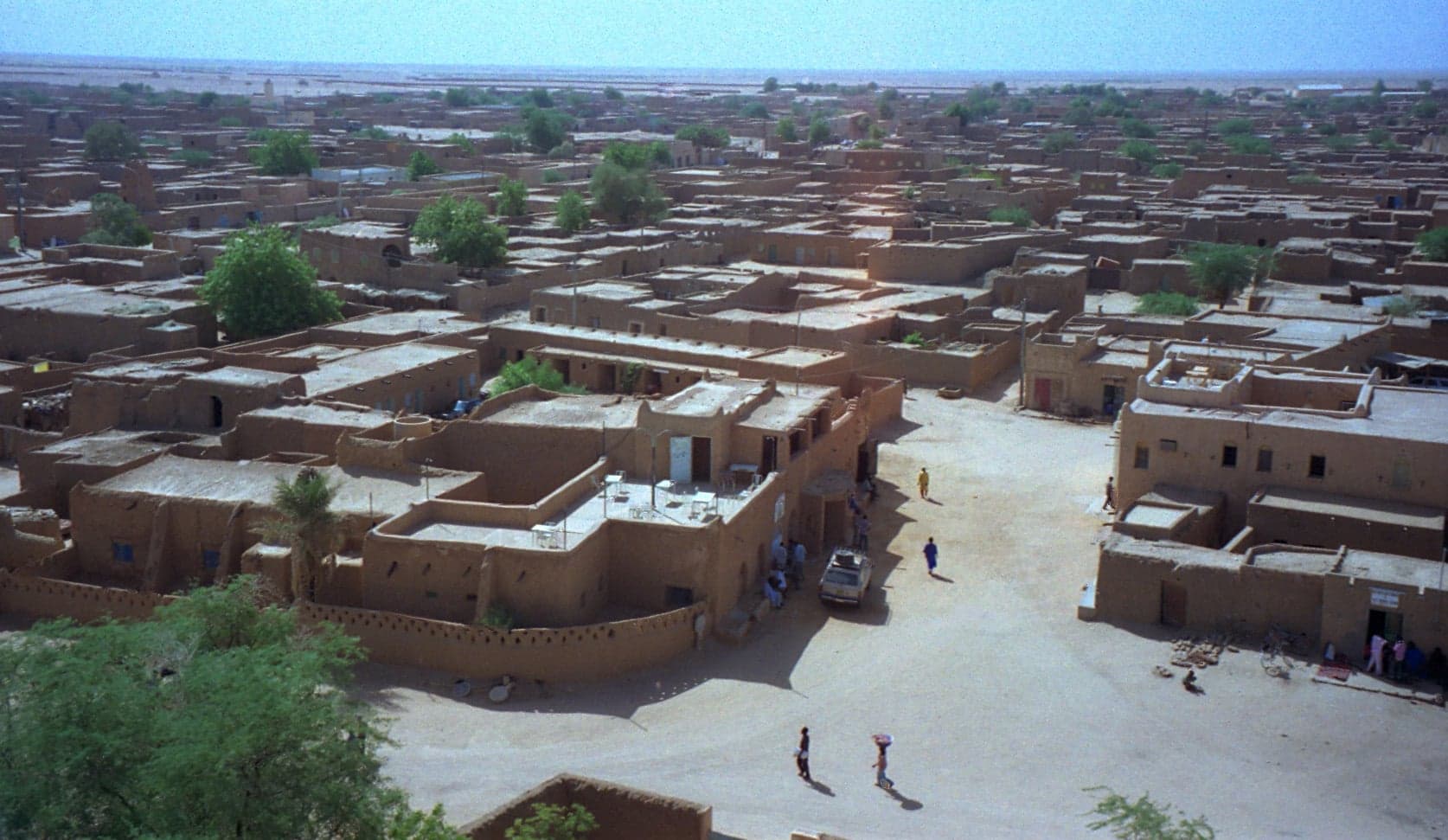 The tall mud-brick minaret of Agadez rising above the ancient city
